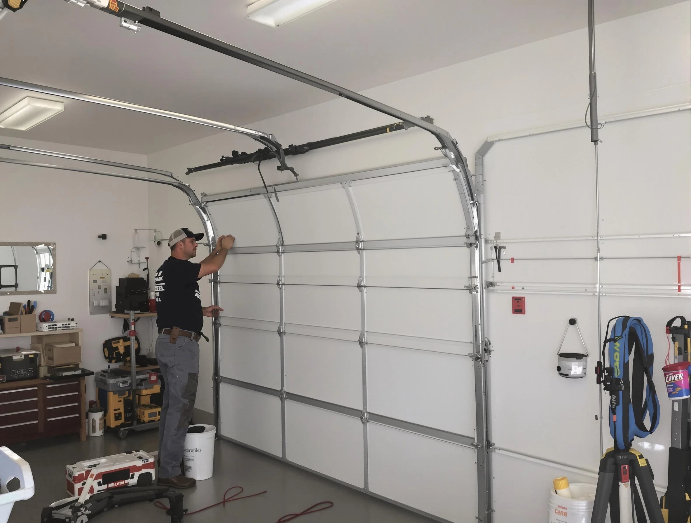 Richmond Garage Door Repair team installing new garage door in Richmond