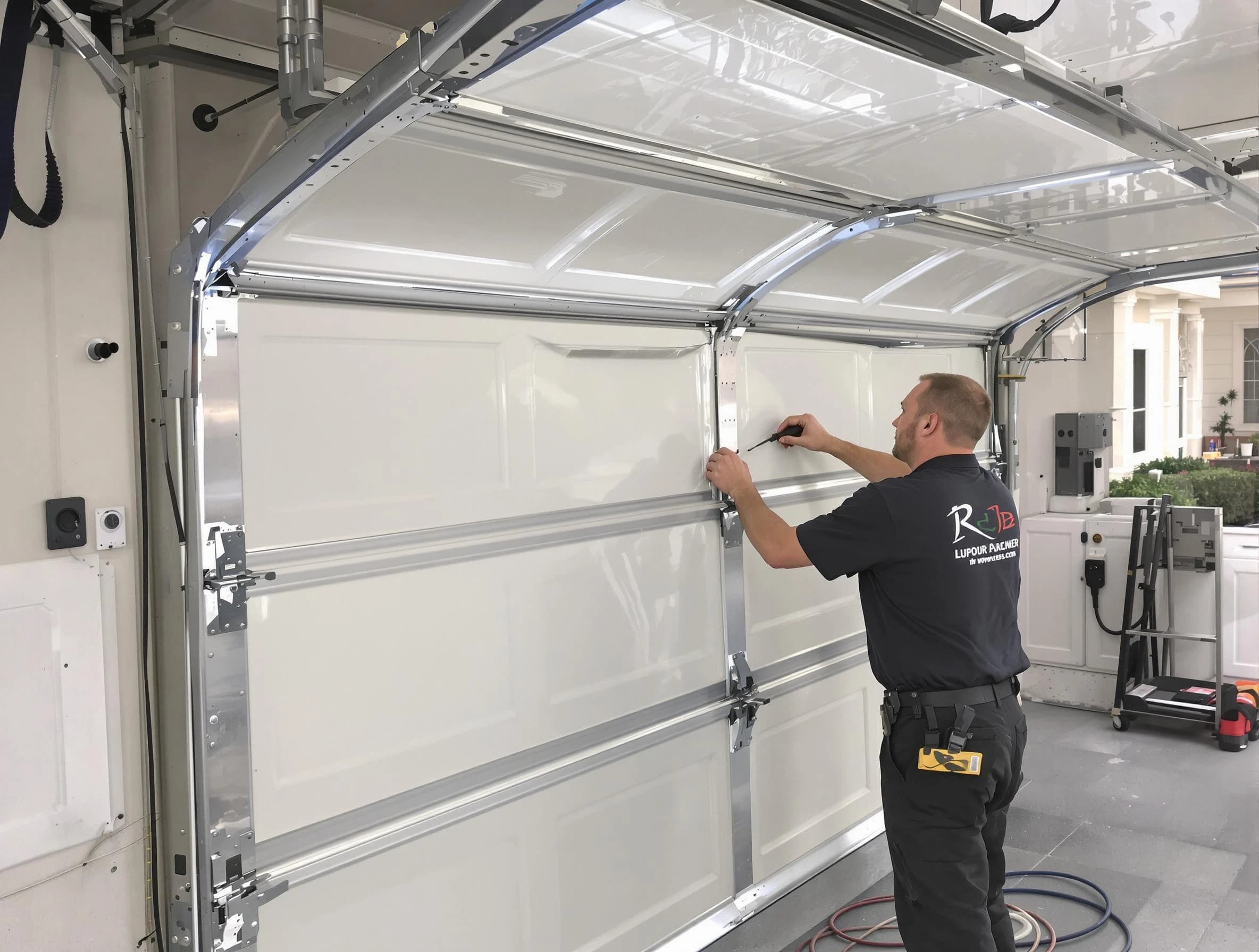 Richmond Garage Door Repair professional performing panel repair in Richmond