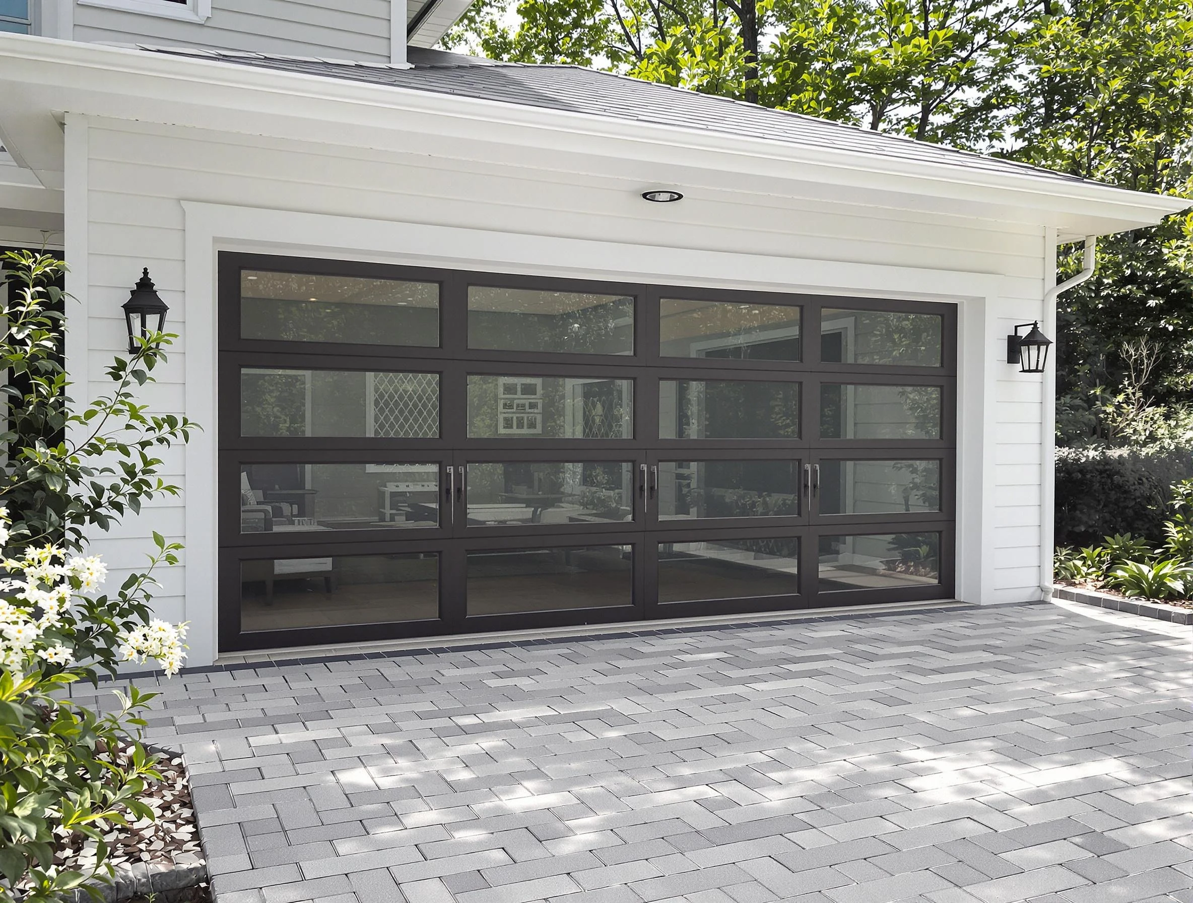 Richmond Garage Door Repair design specialist presenting custom garage door options to Richmond homeowner